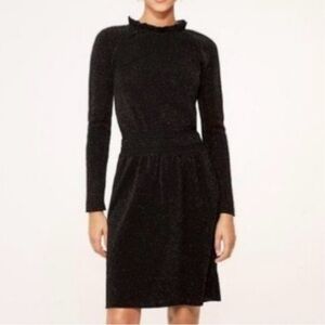 Tory Burch Isabelle Metallic Knit Blouson Dress Sz M